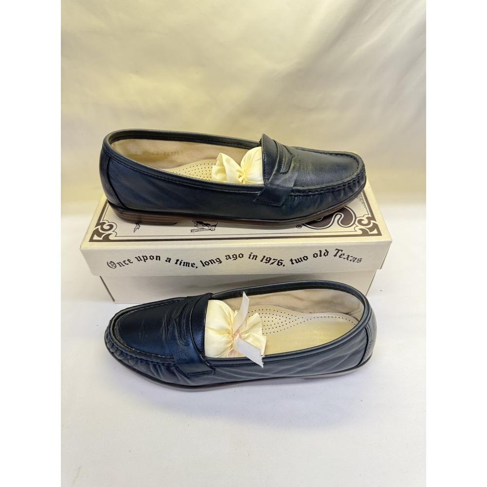 SAS Wink Penny Loafers Leather Tripad Navy Blue Women's 9N Comfort Shoes